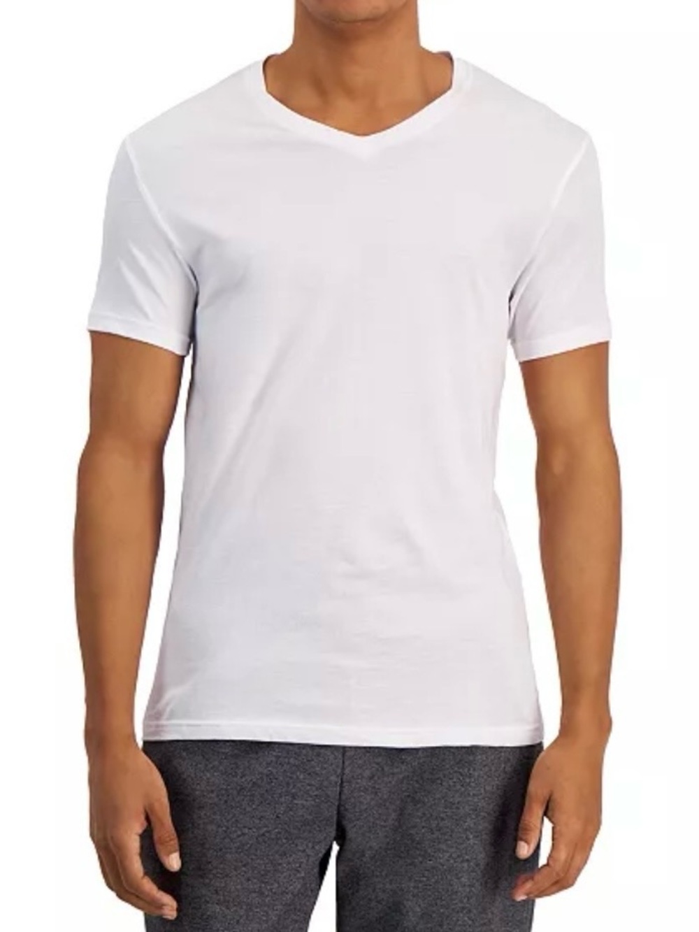 NWOT 8 Alfani Men's V-Neck Cotton T-Shirts, Large